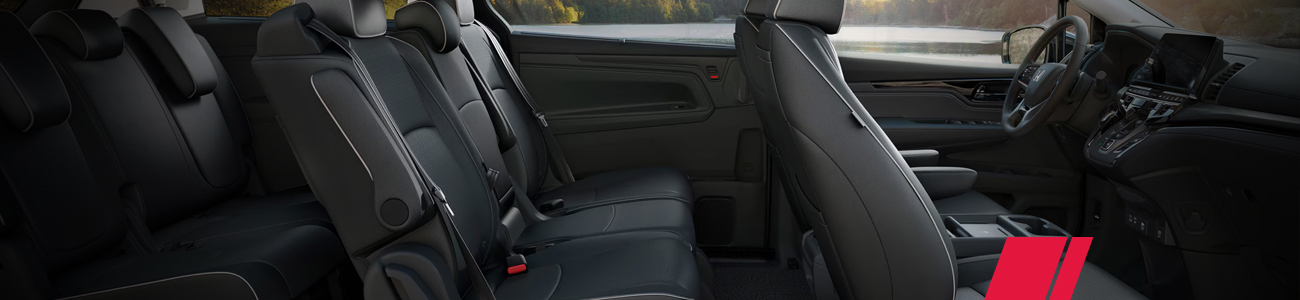 Honda Odyssey interior showing three rows of seats